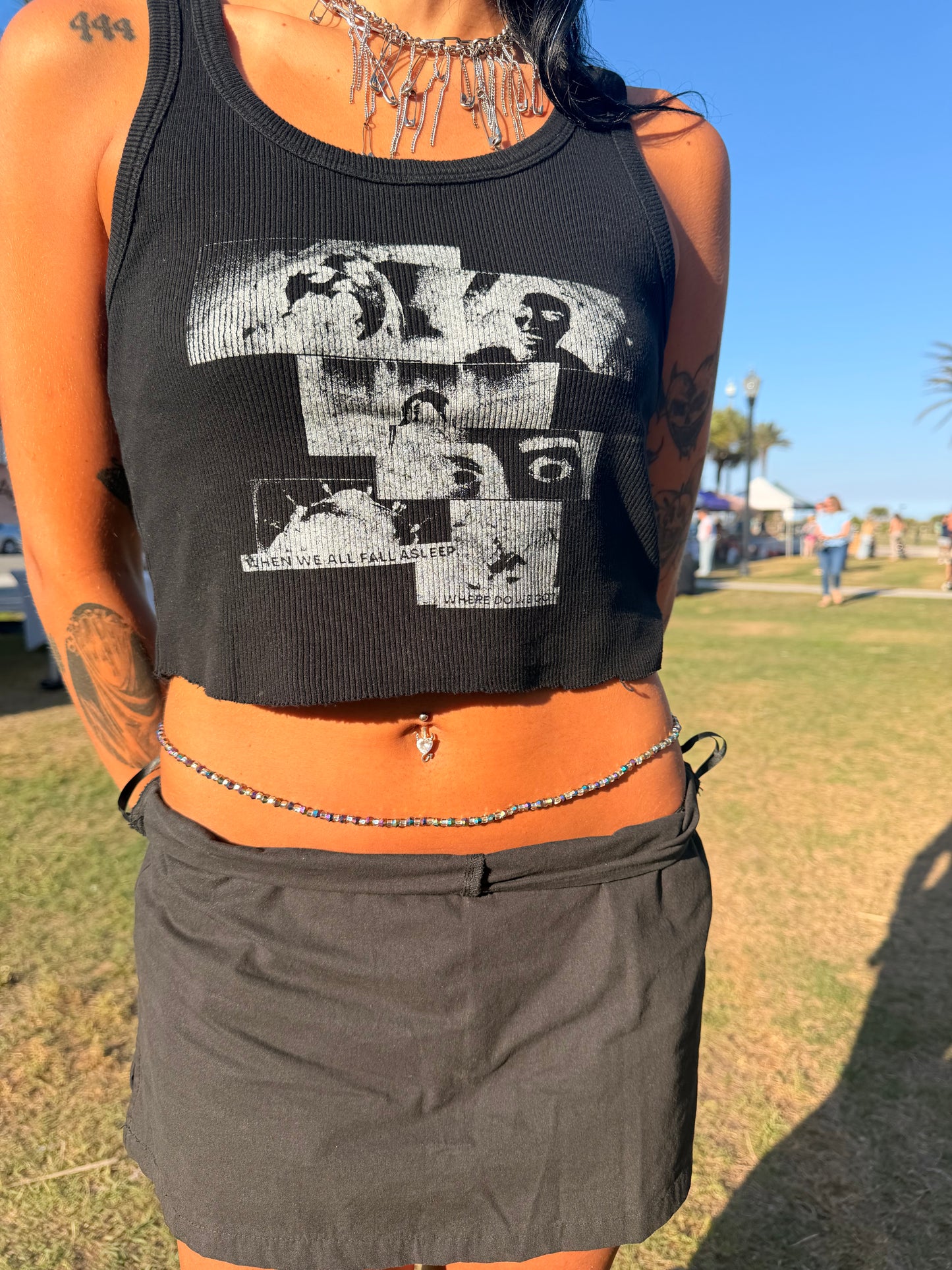 Black Iridescent Waist Beads
