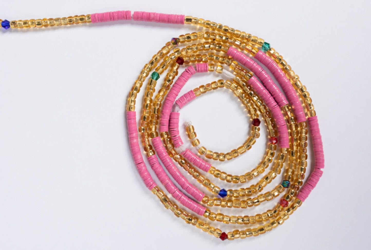 Pink Cantonments Waist Beads