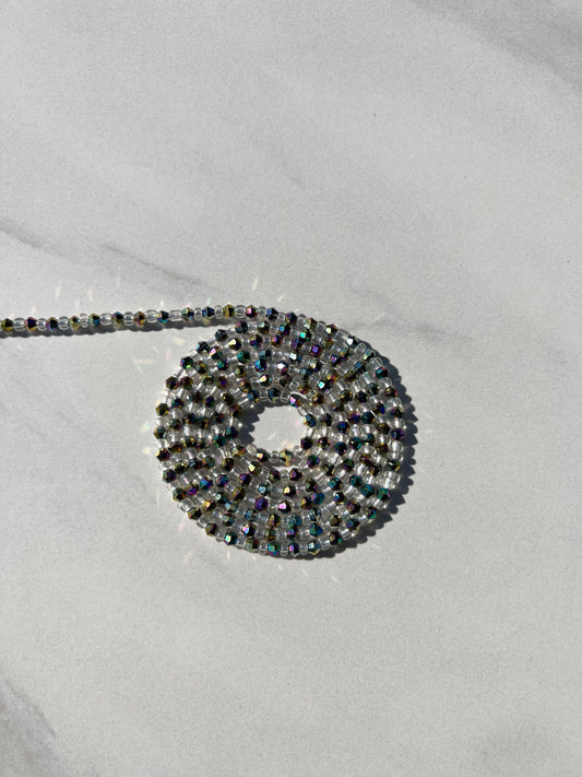 Iridescent Removable Waist Beads with Clasp