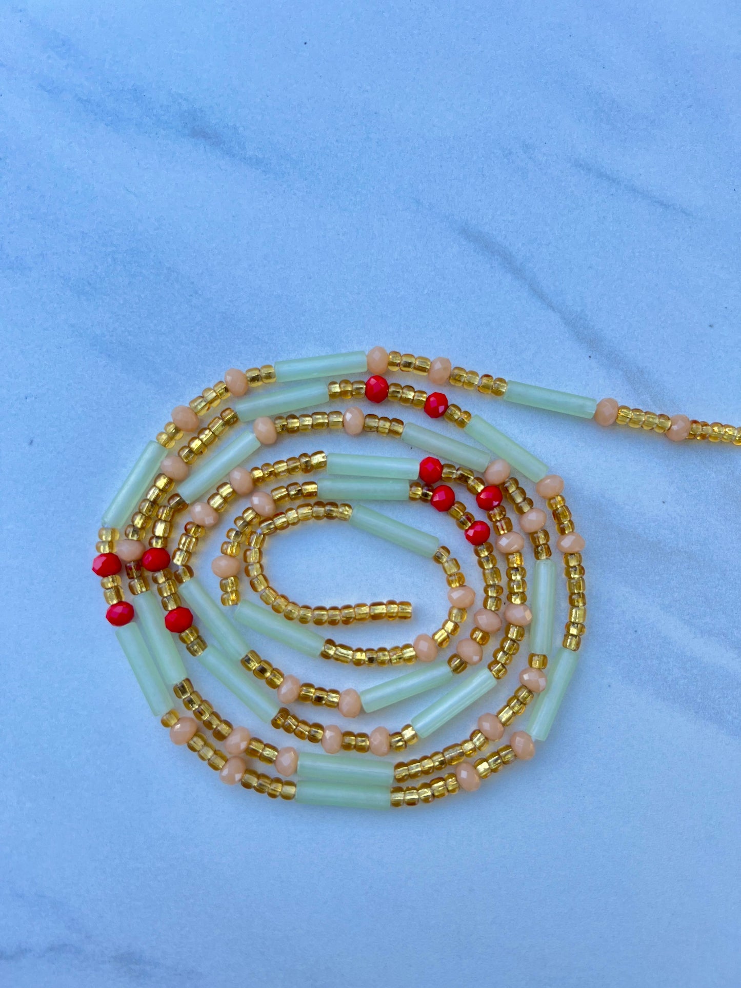 Gold Glow in the Dark Waist Beads