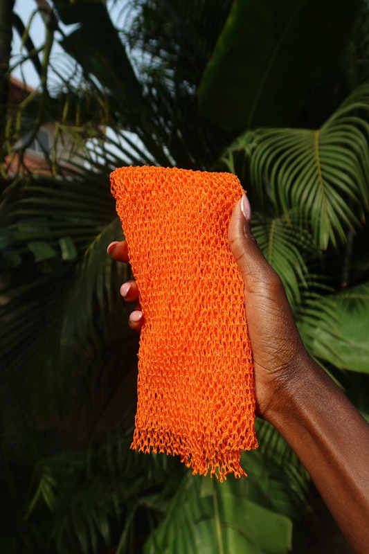 Orange African Exfoliating Wash Net