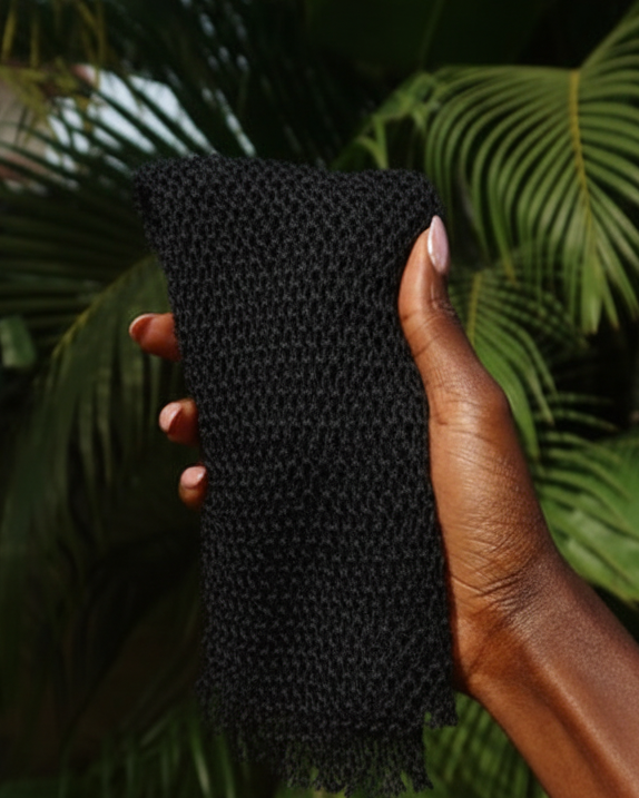 Black African Exfoliating Wash Net