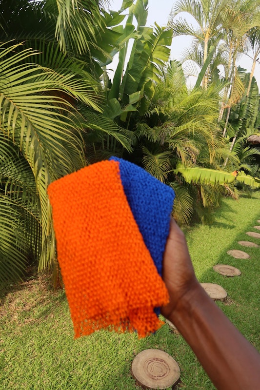 Orange African Exfoliating Wash Net
