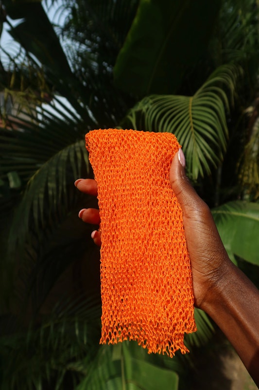 Orange African Exfoliating Wash Net
