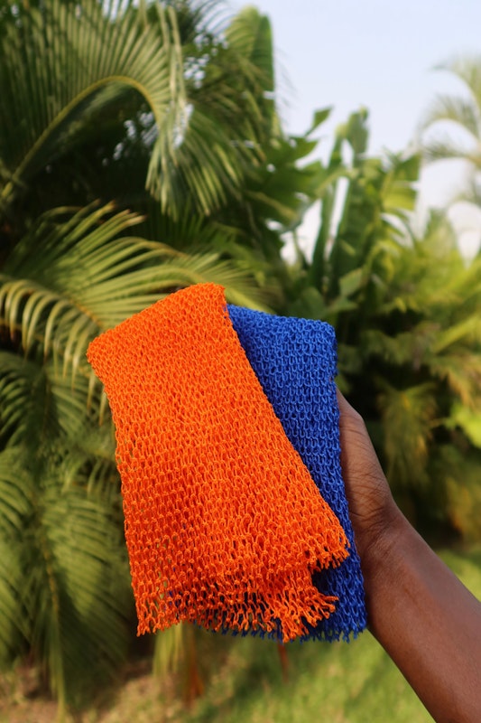 Orange African Exfoliating Wash Net