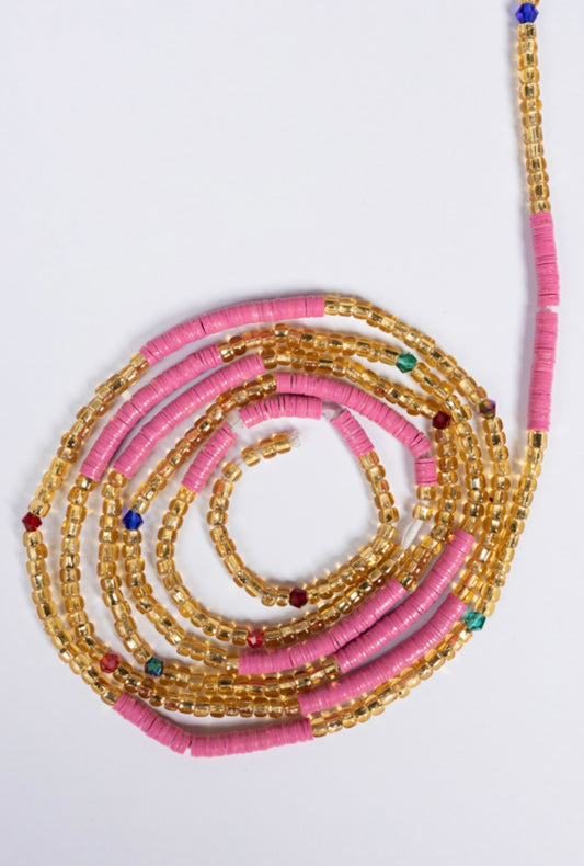 Pink Cantonments Waist Beads