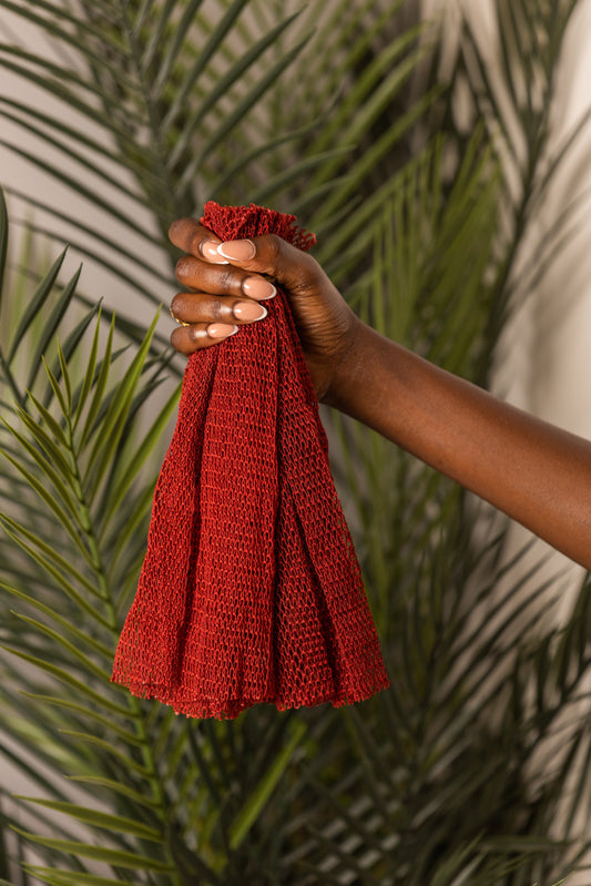 Burgundy African Exfoliating Wash Net