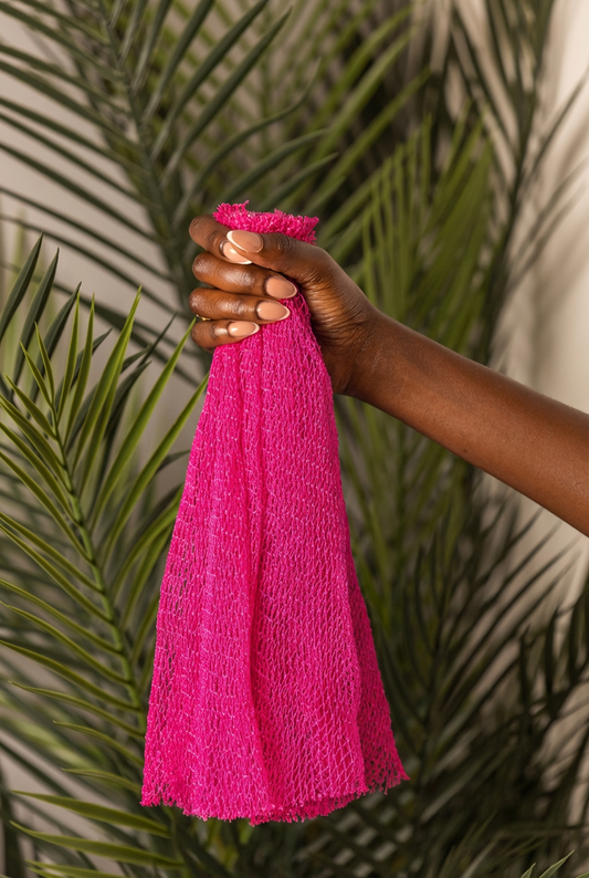 Magenta African Exfoliating Wash Net