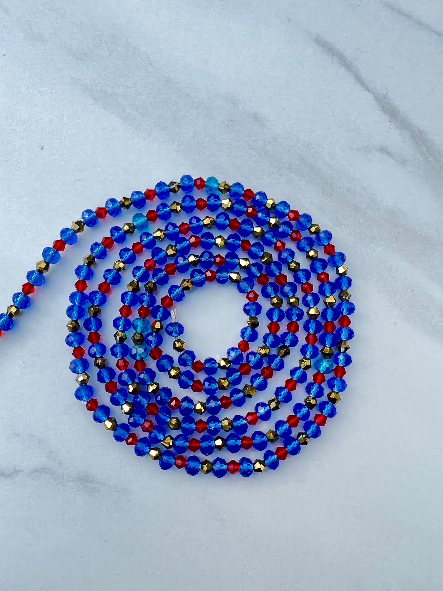 Florescent Blue Waist Beads